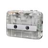 Cassette Player with Wireless Connectivity To and FM Radio Stylish Transparent Body with Skeleton and Japanese Instruction Manual Included Headphones,