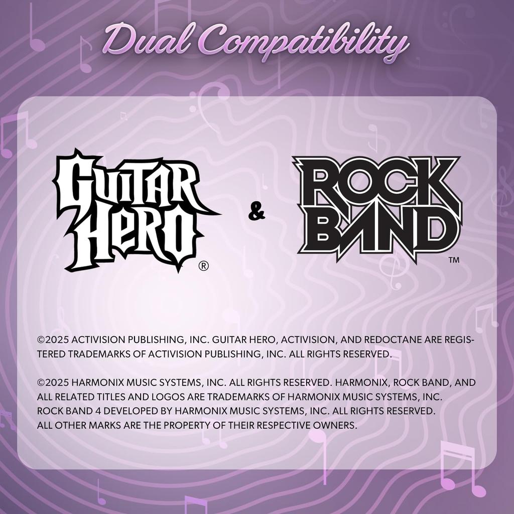 HYPERKIN Гитарный контроллер Hyper Strummer для PlayStation и ПК с Windows Беспроводная игровая гитара Совместима с играми Guitar Hero и Rock Band Рок