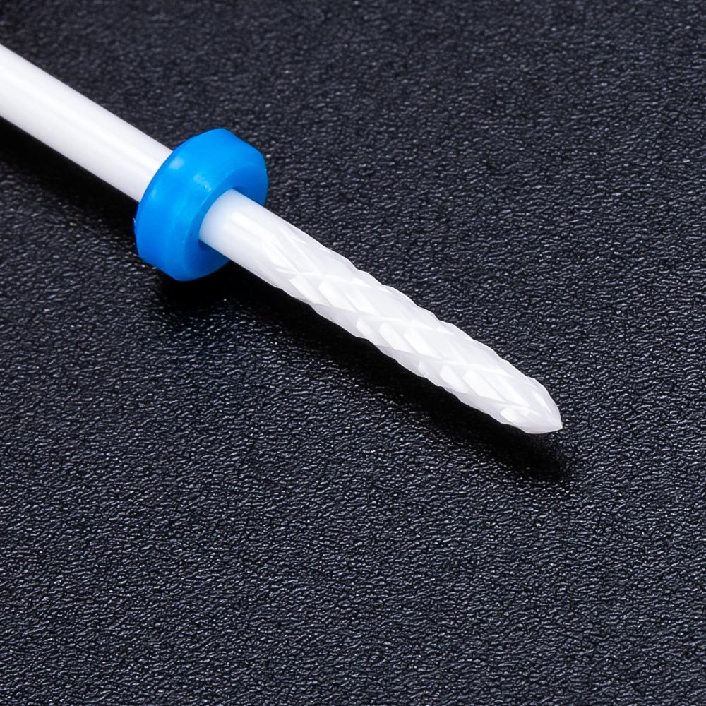 Керамическая фреза, маникюрные сверла для ногтей, электрические пилочки для ногтей, розовые, синие, шлифовальные насадки, фрезы, резак, аксессуары для заусенцев