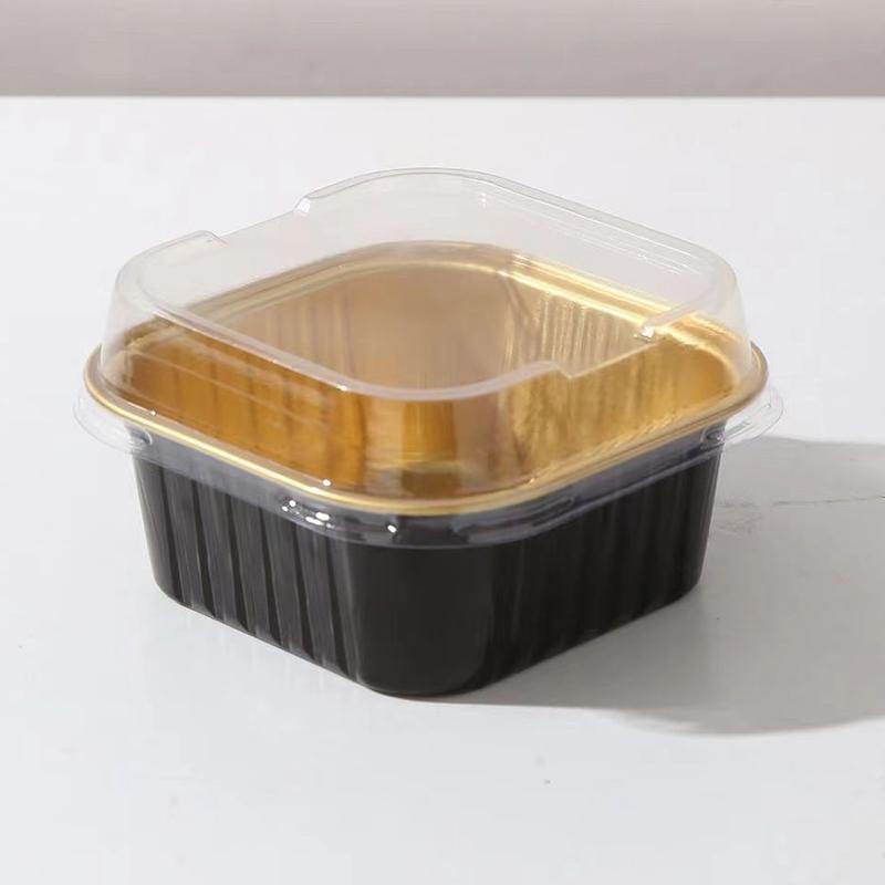 Фольгированные формочки для кексов, термостойкие алюминиевые формы для выпечки с крышками, круглые формы для выпечки с крышками, кухонный свадебный атрибут для вечеринки по случаю дня рождения