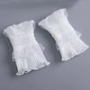 1Pair Women Fake Cuff Sweet Floral Lace Horn Cuffs Shirt Detachable Fake Sleeves Sweater Wrist Cuffs Sweater Blouse Horn Cuffs