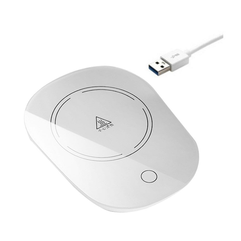 55/131°F Gift Home USB Mug Tray Coffee Cup Warmer Pad Gravity Sensor Pad Warmer Heater Tray Mat