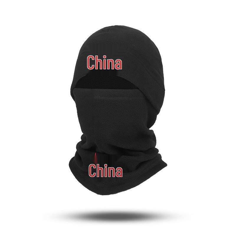 Зимний ветрозащитный балаклава Outlaw: Теплая вязаная маска для лица с одним отверстием для велоспорта.