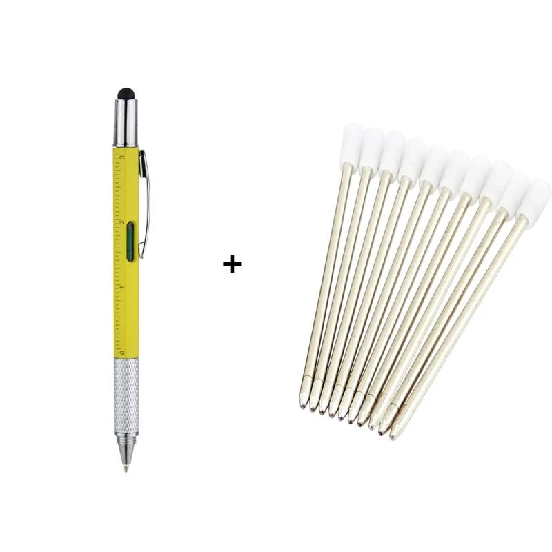 1 комплект 7 в 1 с ручным инструментом, многофункциональной шариковой ручкой, измерительной линейкой, отверткой, сенсорным экраном, стилусом, спиртовым уровнем