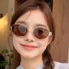 Retro Oval Sunglasses for Women – Street Style, High-End Korean UV Protection