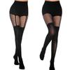 Черные шелковые чулки Сексуальные сетчатые носки Женские колготки