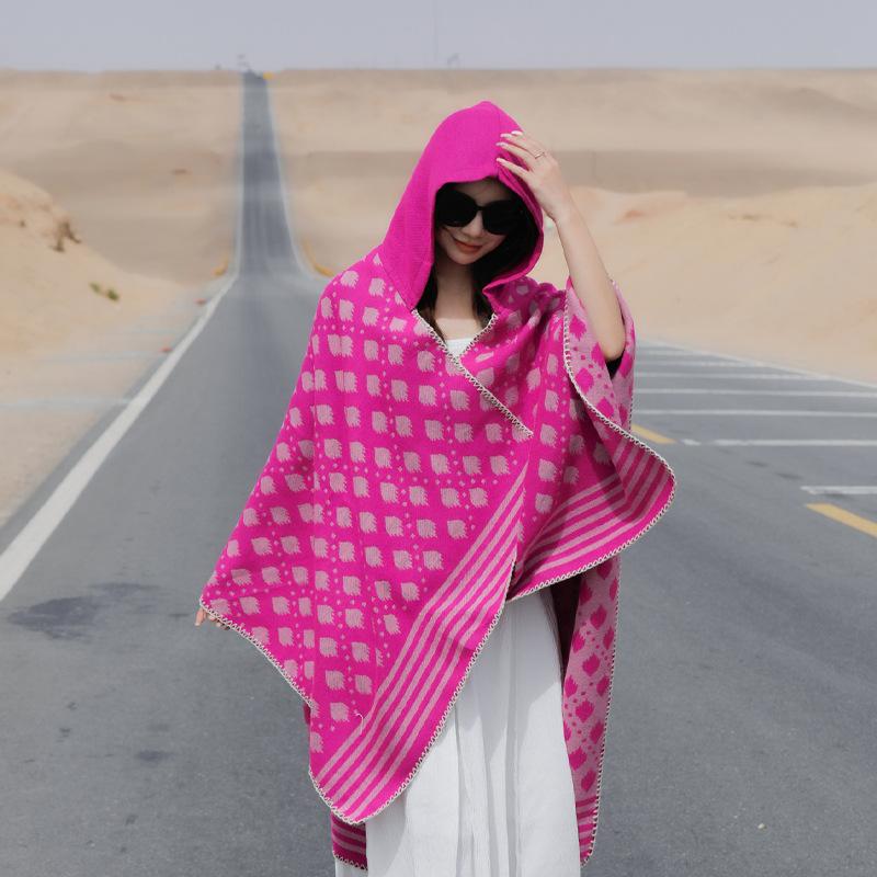 Дышащая, теплая и универсальная домашняя, осенне-зимняя женская шаль для путешествий, толстый плащ, одеяло с кондиционером