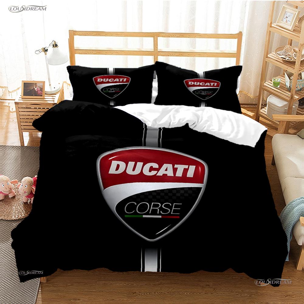 Moto Racing Casal All Season Duvet Cover Comforter Bedding Sets Soft Quilt Cover and Pillowcases Boys Single/Double/Queen/King