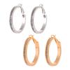 1 Pair Hoop Earrings Sparkling Rhinestone Geometric Round Color Elegant Nonallergic