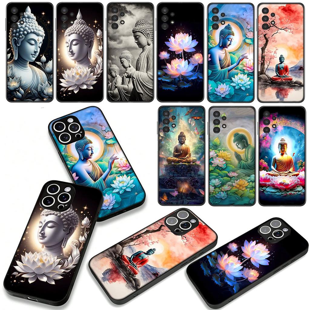Lord Buddha Wallpaper Lotus Flower Case for Motorola Moto Edge 70 60 Fusion 40 NEO 20 Pro G Stylus G56 G96 G71 G73 G42 G51 G52
