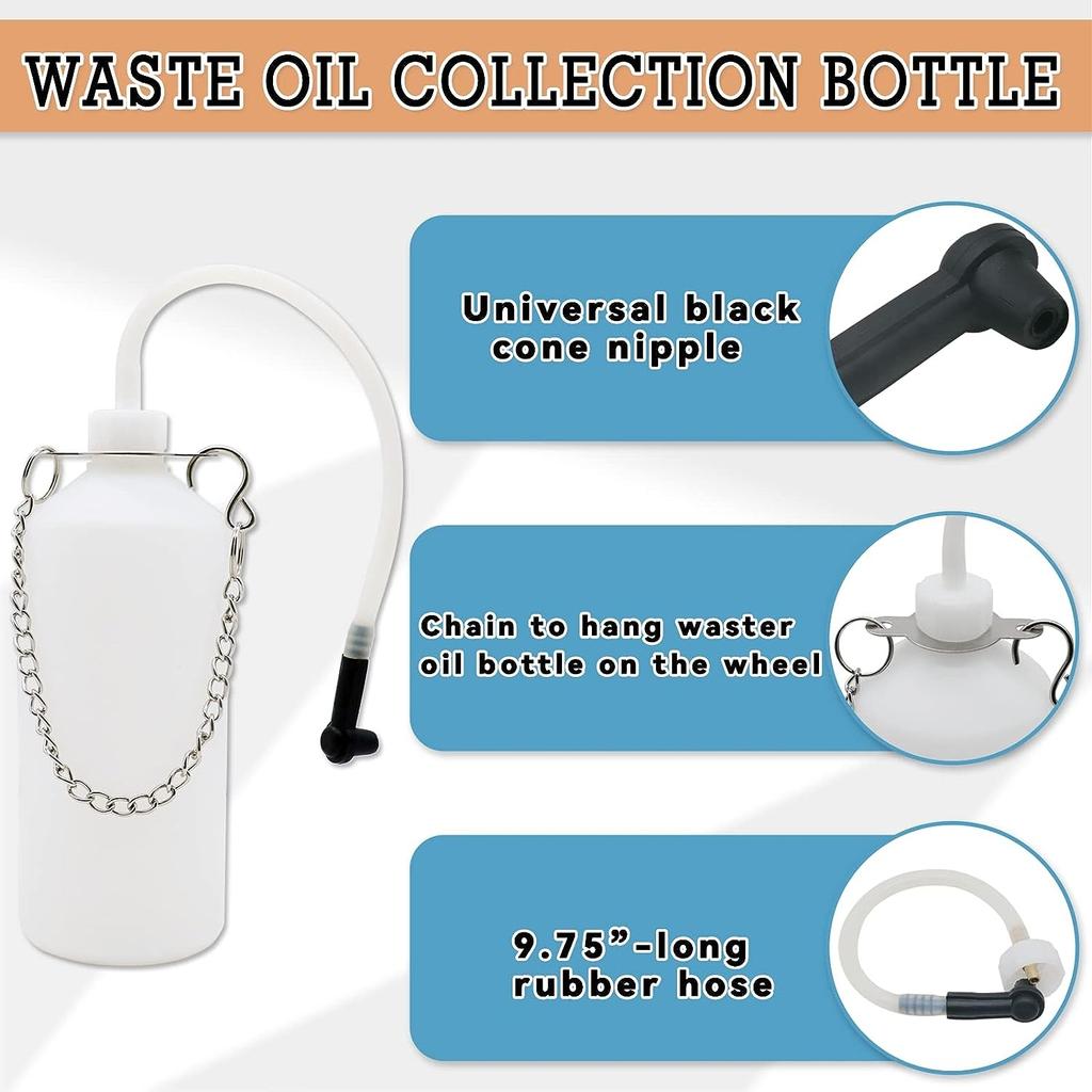 3L Liquid Brake Bleed Kit with 1L Refill Bottle & Cylinder Adapter, Vacuum Pump Bleed Pressure 10-30 PSI for Car Clutch Pneumatic A B S Systems