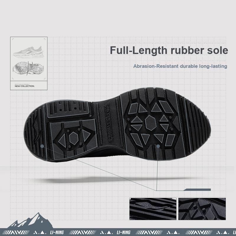 Li Ning CF Origin V4 Sports Удобные износостойкие дышащие повседневные туфли с низким верхом для мужчин, повседневная обувь черного цвета AGLU283-3