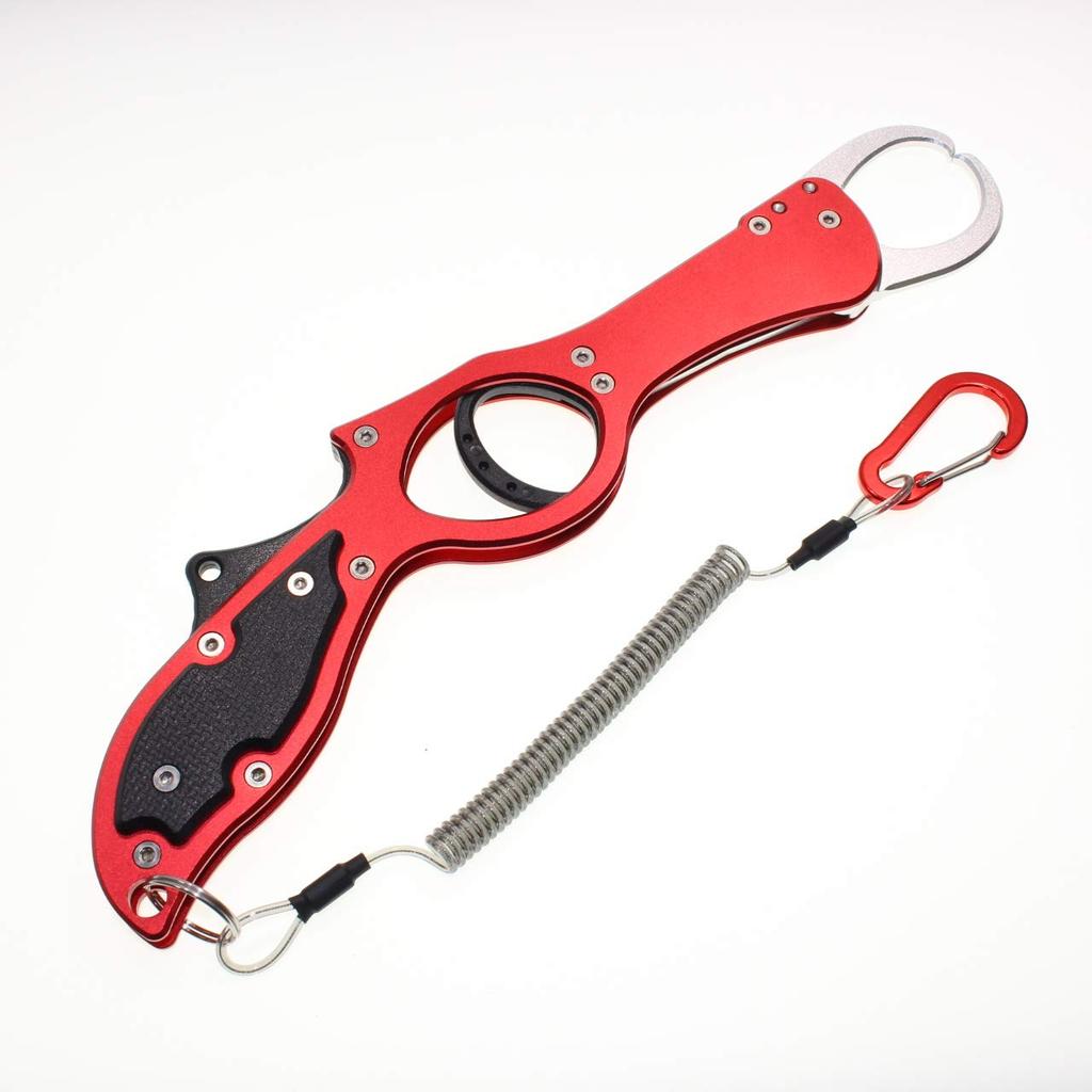 1091 Fish Lightweight Aluminum Fish Long Gun Grip (Iregui) Grip, Grip, Reach, (Red (Resin Trigger))