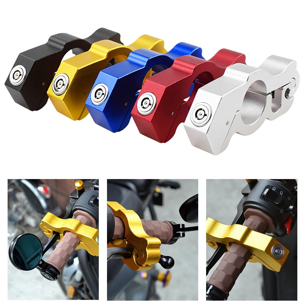 2 Keys Motorcycle Handlebar Lock Anti-theft Lock Motorcycle Electric Vehicle Aluminum Alloy Lock Solid Imitating Steal Locks