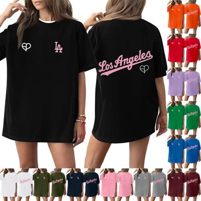 Женская футболка с круглым вырезом и короткими рукавами с принтом