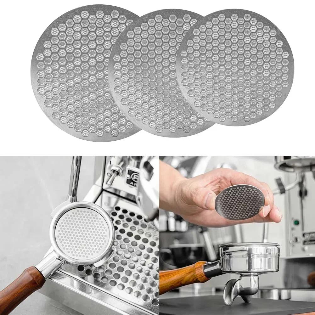 Espresso Puck Screen Double Layer Metal Coffee For Portafilter Puck Coffee Extraction Filter Reusable 51 53 58mm