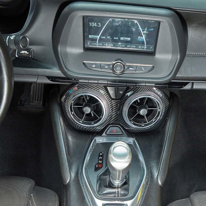 Центральное управление кондиционером, декоративная панель, защитная наклейка для Chevy Camaro 2016 Up, автомобильные аксессуары из АБС-пластика, желтый