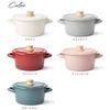 Fuji Enamel Pot Casserole IH Compatible Cotton Series Wine Red 18cm Two-handed CTN-18W.WR