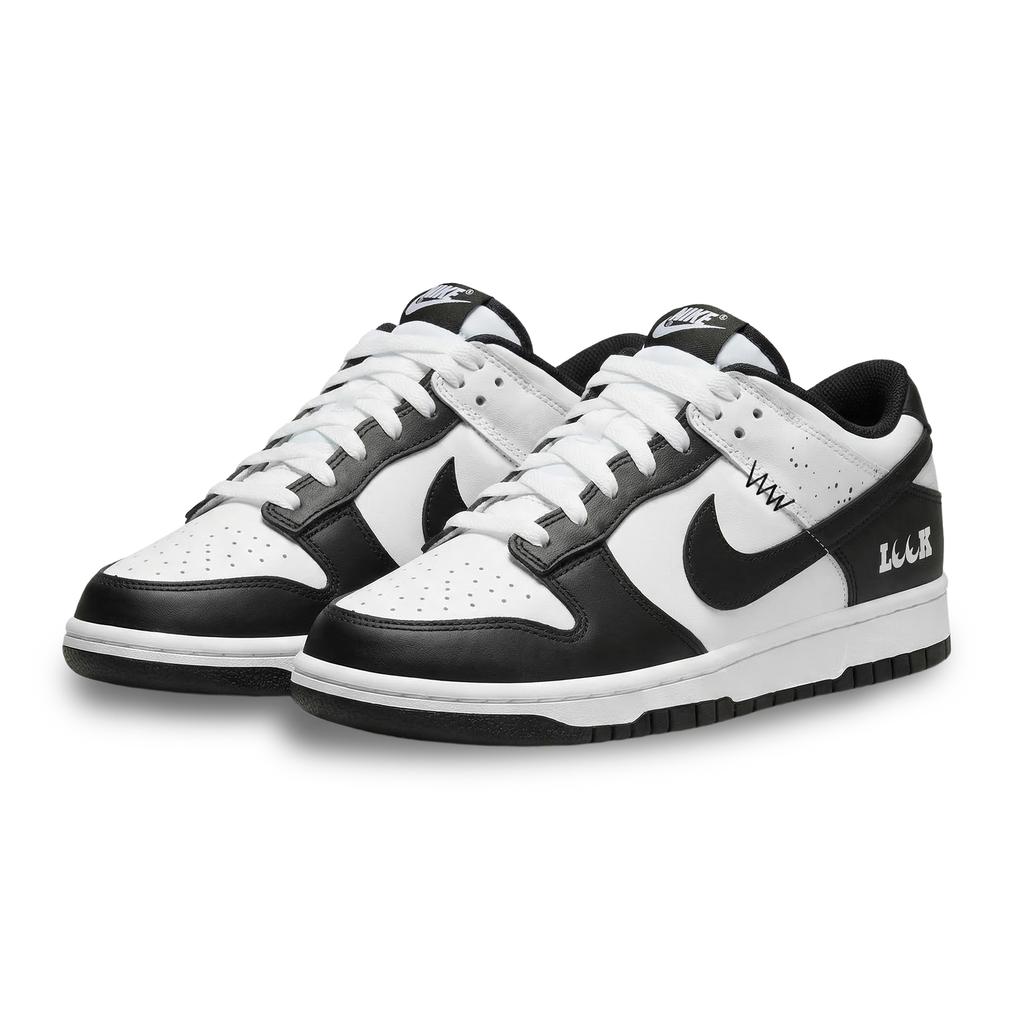 Nike Кроссовки Dunk Lemon Joy Устойчивые к истиранию Амортизация Низкие Скейтбордические Мужские Черно-белые DD1391-100(Команда778-)