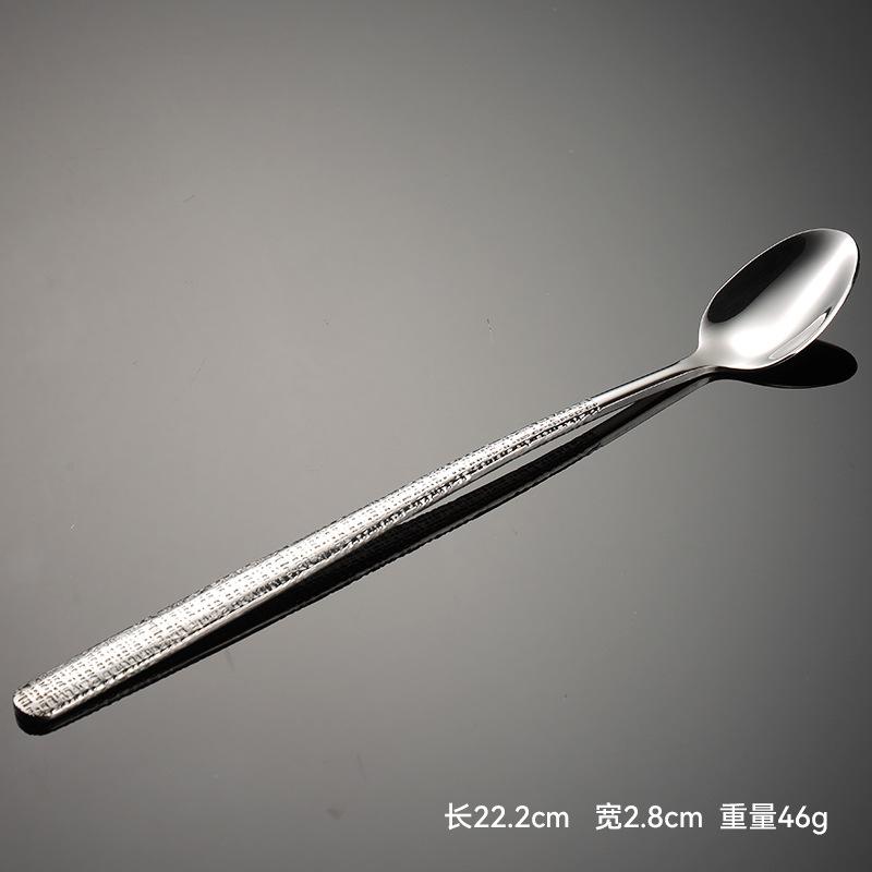 304 Stainless Steel Elegant Series Relief Crack Creative High Value Western Food Knife and Fork Spoon Dessert Ice Spoon and Fork