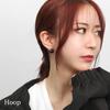 Gin no Wide Black Hoop Single Stainless Simple Black Ring Earring [Shinjuku Kura] Earring, Earring, Steel, Allergy-Friendly, Nickel-Free,