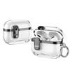 Electroplated switch lock is compatible with AirPods Pro 1 Apple 1/1/1 generation Bluetooth earphone protective case transparent stand