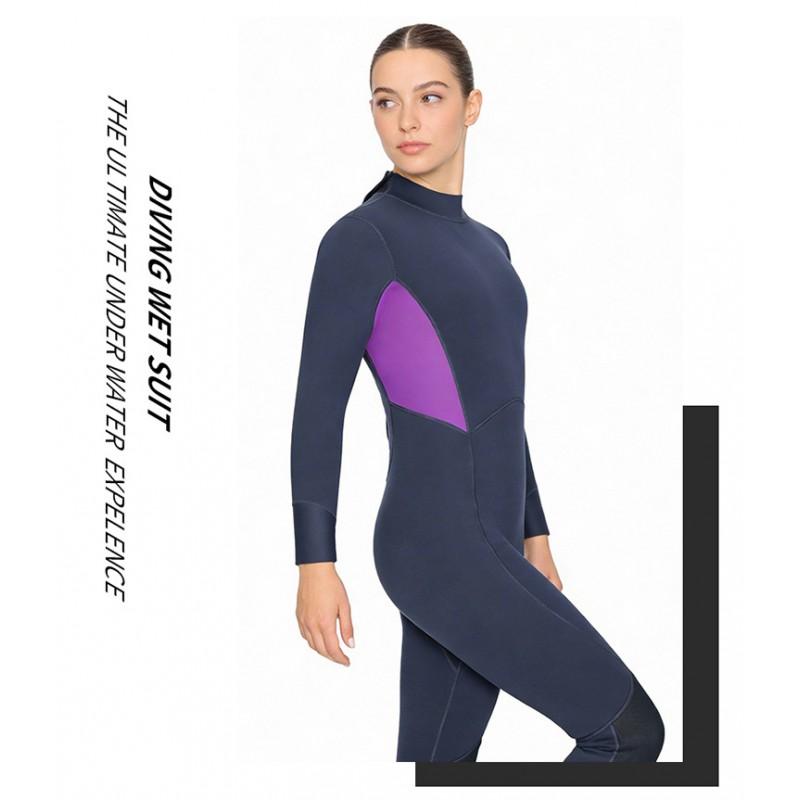 Womens 3mm Neoprene Wetsuit Snorkeling Diving Swimming Summer Winter Full Body Suit