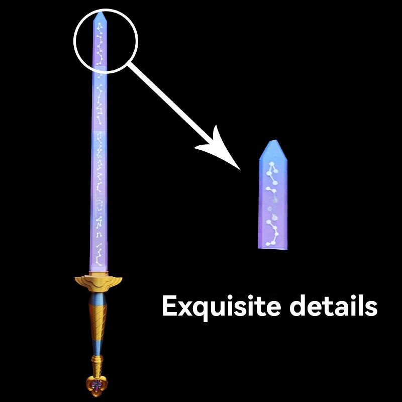 Охотник на демонов из KPop Руми Косплей Длинный меч Реквизит Взрослый Фантазия Маскарад Меч Реквизит Хэллоуин Карнавал Аксессуары для костюма