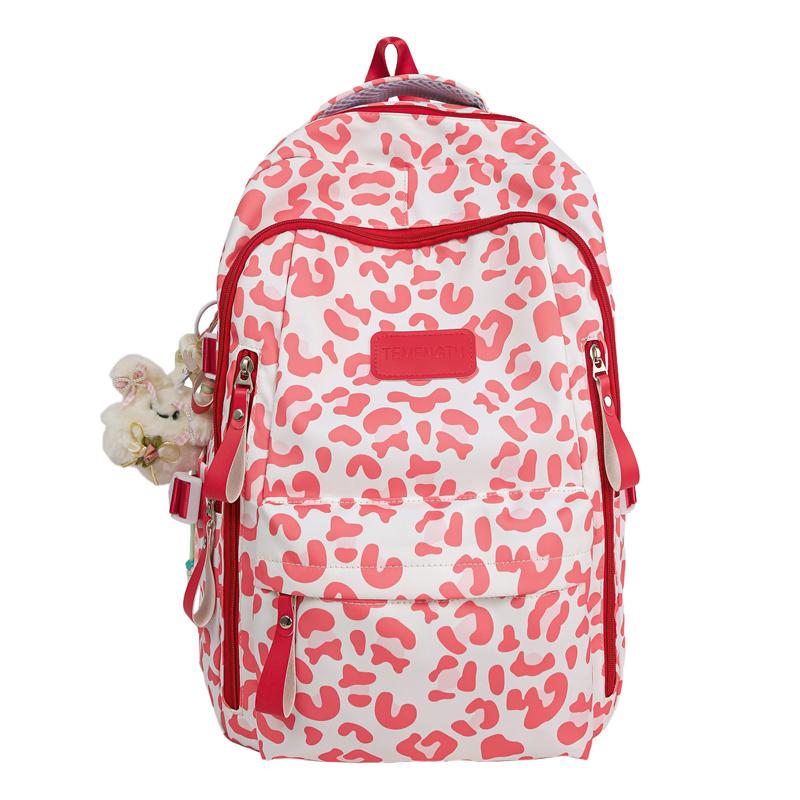 Рюкзак с леопардовым принтом для ученика средней школы, легкий школьный рюкзак, рюкзак большой вместимости для девочки