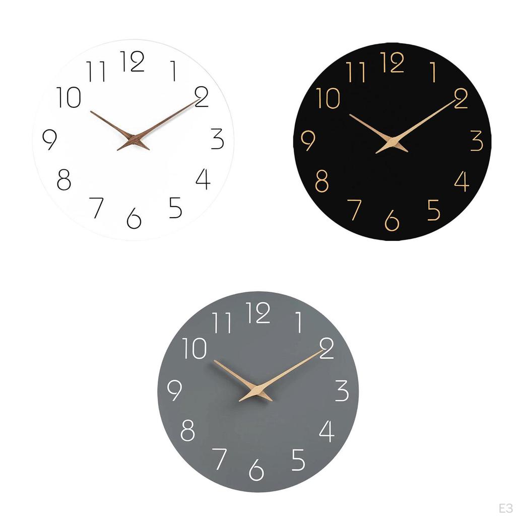 12-дюймовые настенные часы, не тикающие, бесшумные, подвесные, современные, декоративные для
