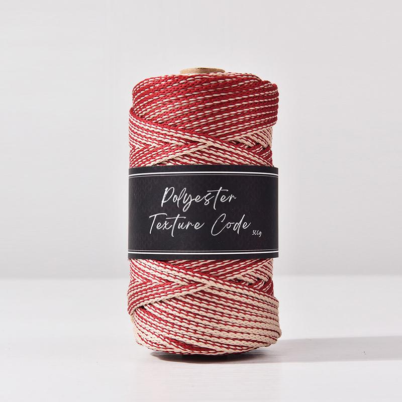 5 мм Двухцветный смешанный 5 мм Полиэстеровый плетеный шнур, Ручная вязка для сумки, ковра, вязальной пряжи, нить для браслета из конского волоса, 70 ярдов