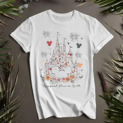 CASTLE CUTE WHITE T SHIRT GIFT FOR FAMILY