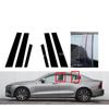 6PCS  Glossy Black  Window Pillar Posts Fit For Volvo S60 2011 2012 2013 2014 2015 2016-2018  Molding Cover Trim Silver Carbon