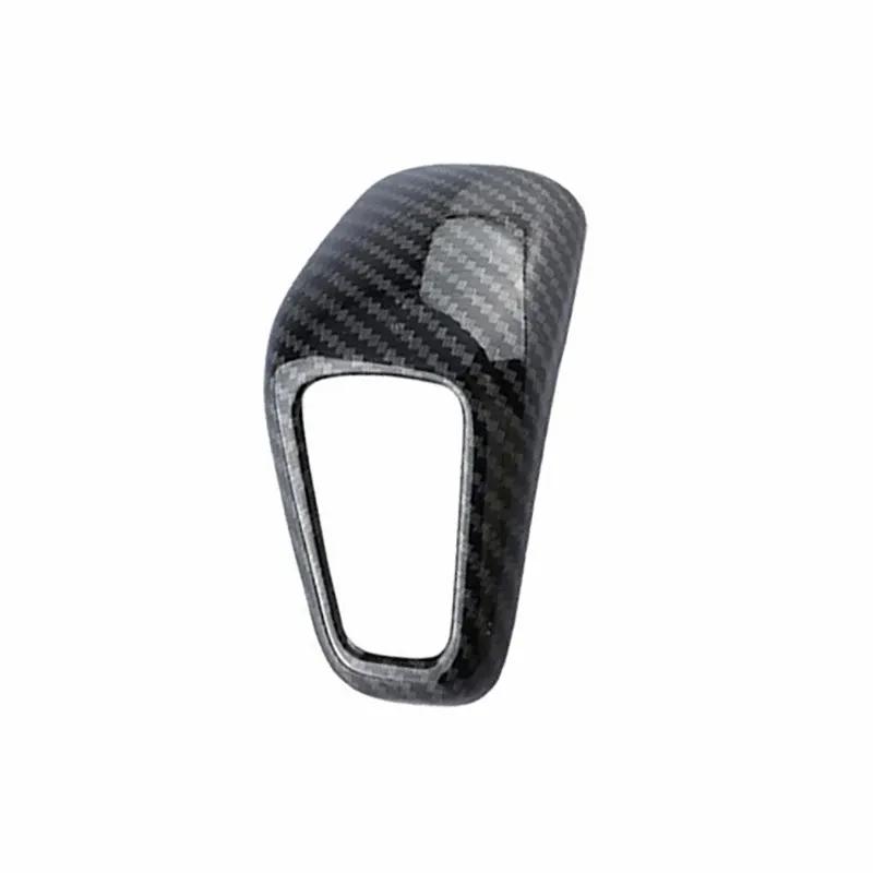 Car Console Gear Shift Handle Head Cap Cover Trim Decoration Sticker Carbon Fiber Color Accessories For Porsche Cayenne 2018-21
