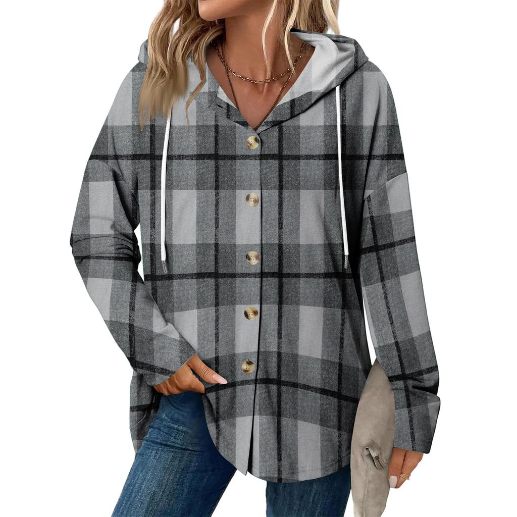 Женское модное повседневное пальто реглан с длинным рукавом и кулиской, винтажное пальто с капюшоном на пуговицах