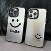 Милый мультяшный смайлик Чехол для телефона для IPhone 11 12 13 Mini Pro Max 14 15 Pro Max Plus Ударопрочный Матовый Лазерный Задний Чехол Fundas