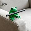 Cute Frog Desk Accessory 3D Printed Pen Holder, Bright Green Stand with Pen-Grabbing Structure, Playful Decor Anti-Slip Desktop Organizer for