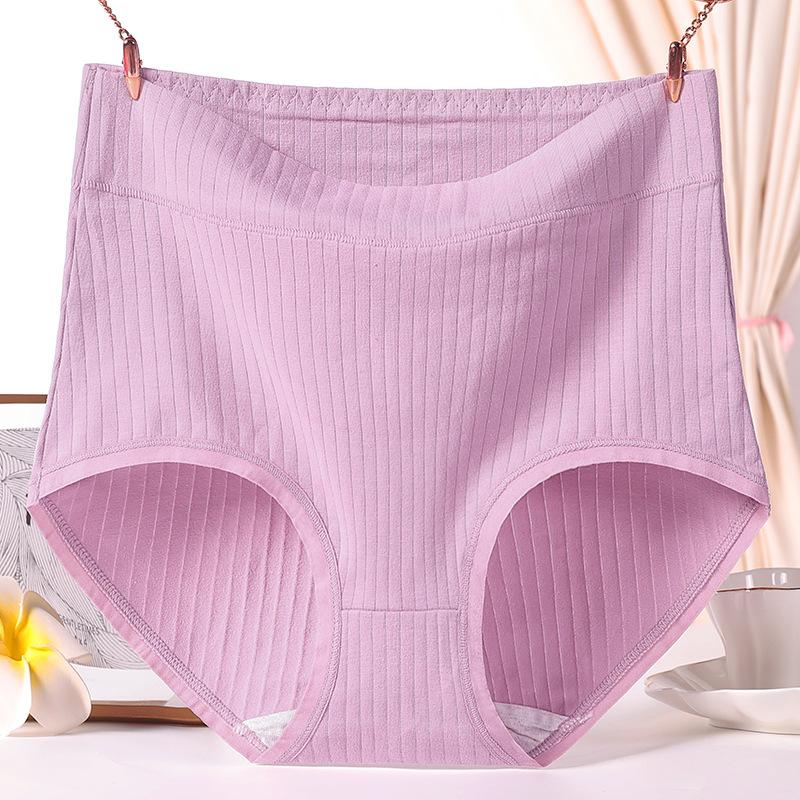 Большие размеры женские хлопковые трусики с высокой талией для мам на год жизни красные