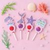 Mermaid Tail Lollipop Card Holder Little Mermaid Birthday Party Decorations Kid Girls Favor Gift Under the Sea Party Baby Shower