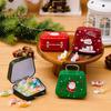 Рождественская коробка для конфет с ручкой, мини-железная сумка, снеговик, Санта, держатель для закусок, рождественские сувениры, праздничный контейнер для хранения сладостей