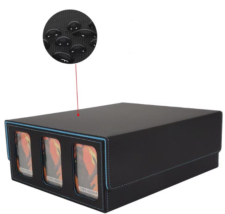 Patented Design BNT Three-Row Windowed Pu Leather Eco-Friendly Game Card Storage Box Single Sleeve 1360+ for Board Game