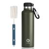 FJbottle 600ml Vacuum Insulated Water Bottle, Second Generation, for Hot and Cold Drinks, Stainless Steel, Direct Drinking, Includes Cleaning Sponge,