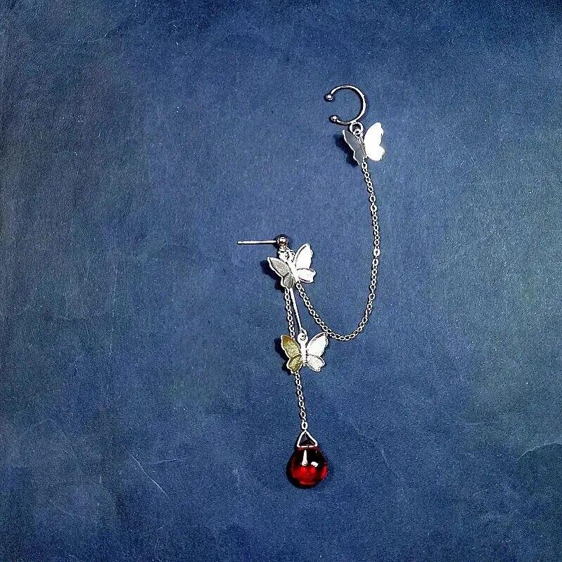 Tian Guan Ci Fu косплей небесное официальное благословение Хуа Чэн Се Лиан серьги-гвоздики бабочка ювелирные изделия серьги-гвоздики аксессуары