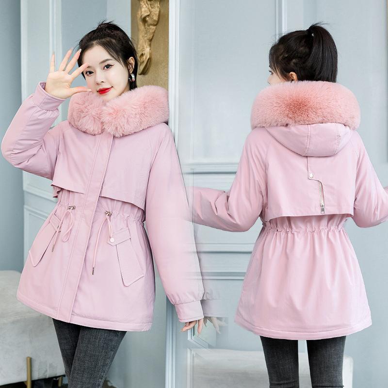 Send To Overcome The Long Waist Cotton Jacket Plus Velvet Cotton-padded Jacket Down Cotton Jacket Femal
