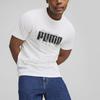 Puma Letter Print Crew Neck Pullover Casual Short Sleeve T-Shirt Men Tops White 674475-02
