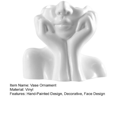 Abstract Face Shape Flower Pot Colorful Decorative Vase Ornament Hand-Painted Design Plant Pot Indoor Home Decor