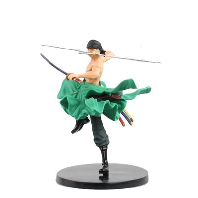 One Piece Roronoa Zoro ПВХ 18 см Battle Ver аниме модель экшн-фигурки коллекция три ножа игрушка изысканное украшение для рабочего стола