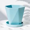 Plastic Resin Flower Pot Geometric Nordic Flowerpot Nursery Container Bonsai