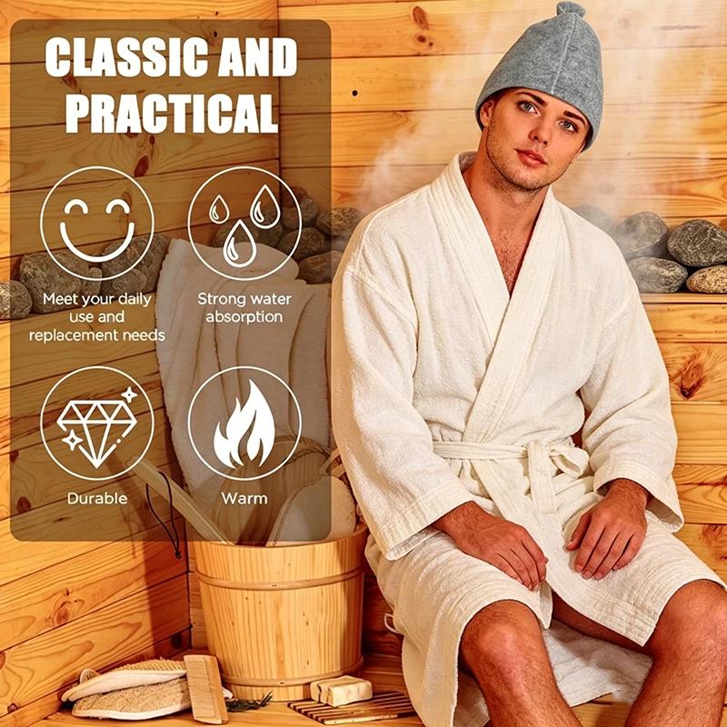 Sauna Hats Thicken Wool Felt Shower Cap Hair Turban Quickly Towel Drying Hats Felt Sauna Hat Men Dry Sauna Cap for Man XYM005