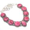 Pink Thullite Gemstone Handmade 925 Silver Jewelry Necklace 18" JCN370-49